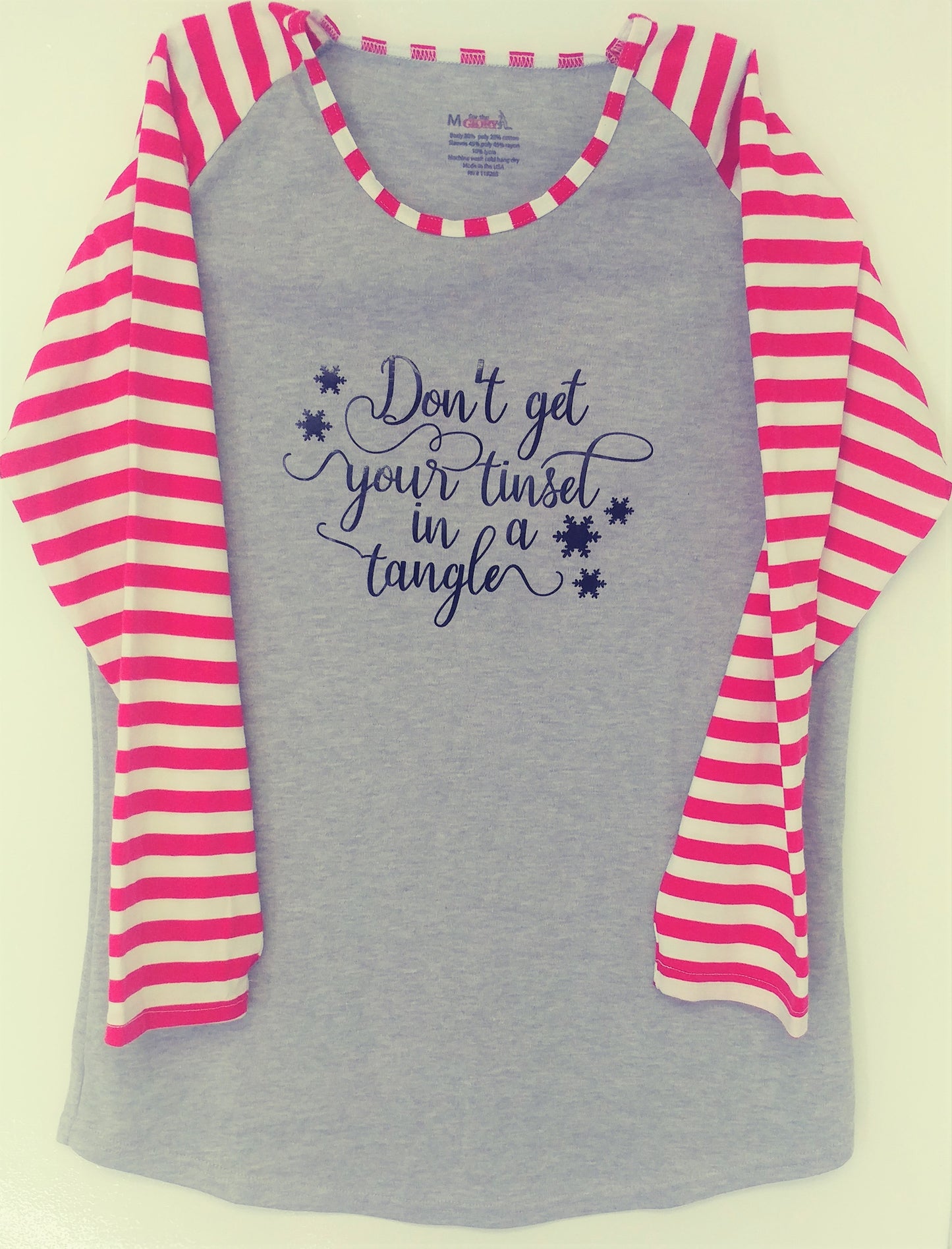 Don't get your Tinsel in a Tangle Christmas Top Size Medium