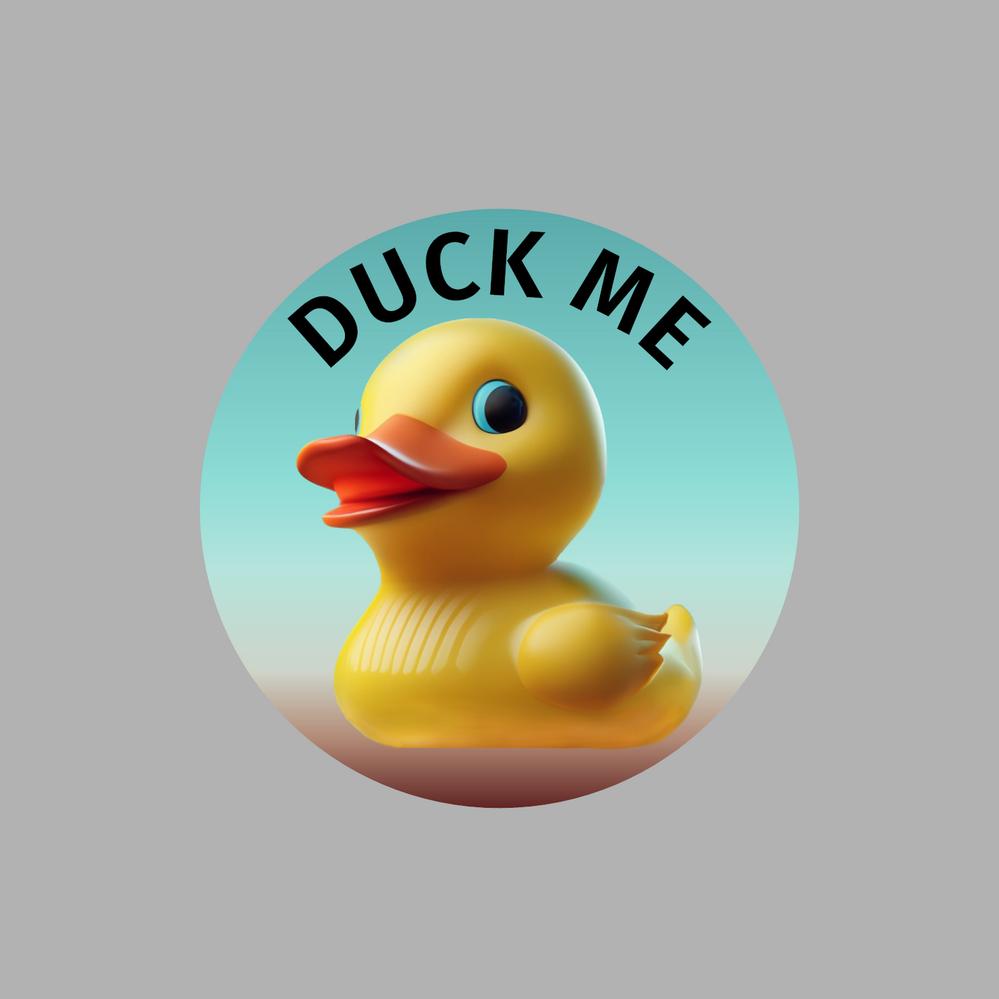 DUCK ME WINDOW STICKER WITH RUBBER DUCK