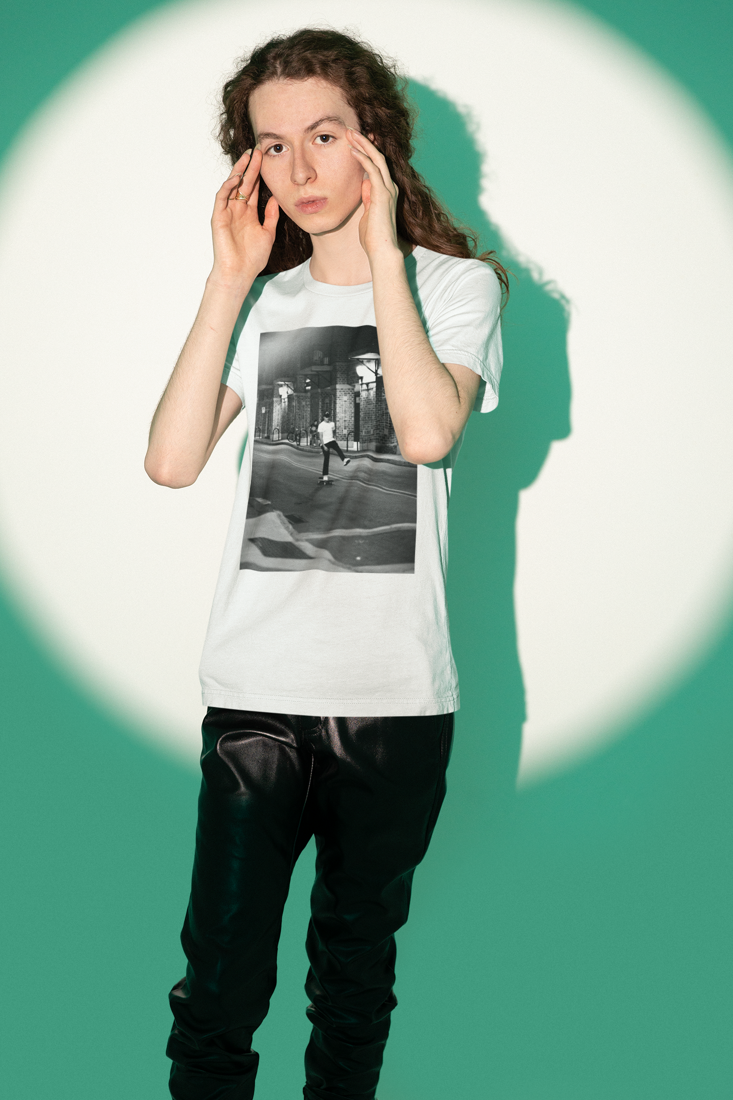 Night Rider: Shredding the Streets in Moonlight - T-shirt