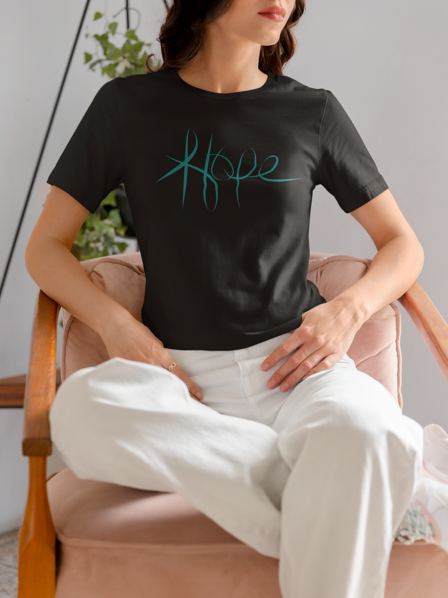 Wear the Power of Hope! - Teal Hope Ribbon T-Shirt