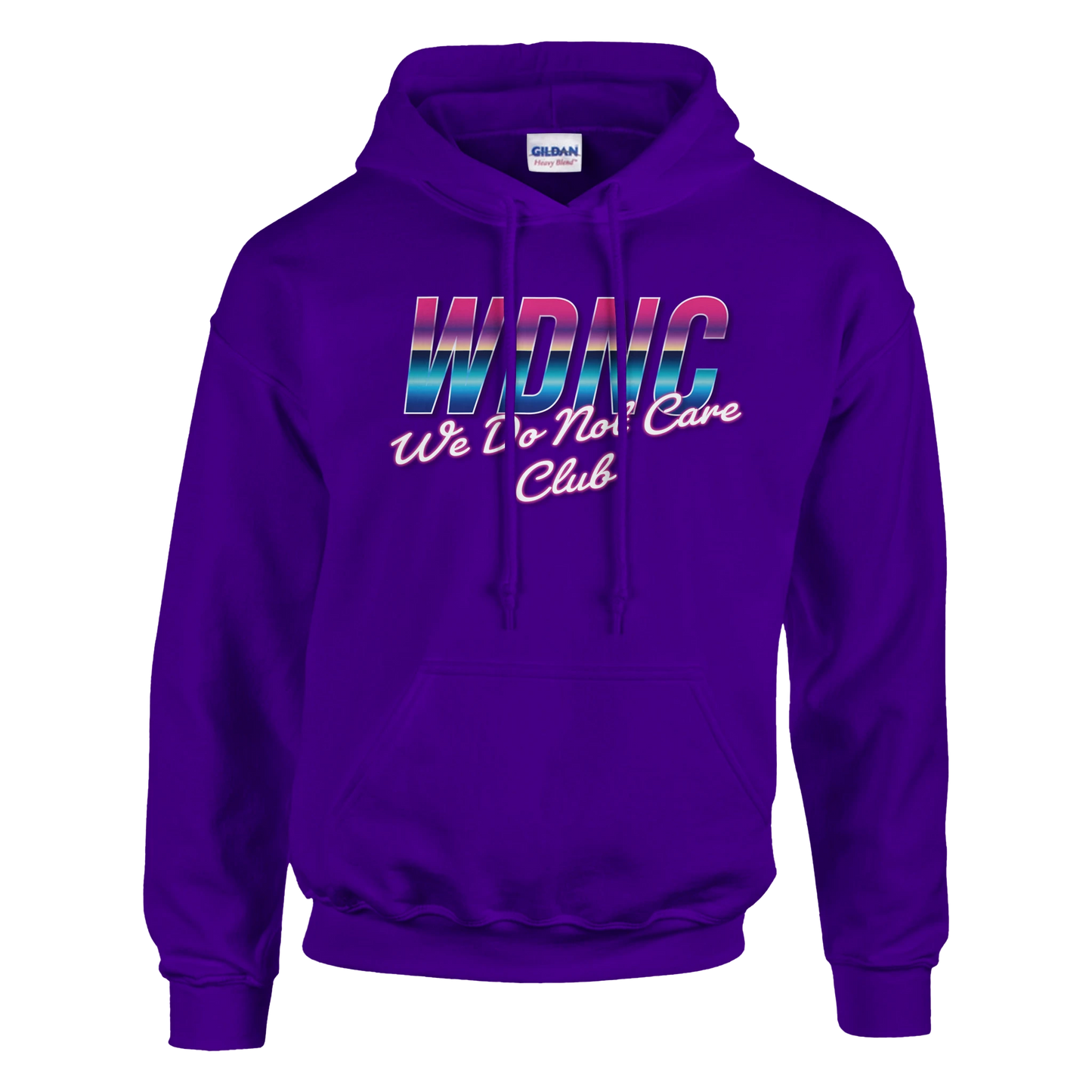 PURPLE WE DO NOT CARE CLUB HOODIE