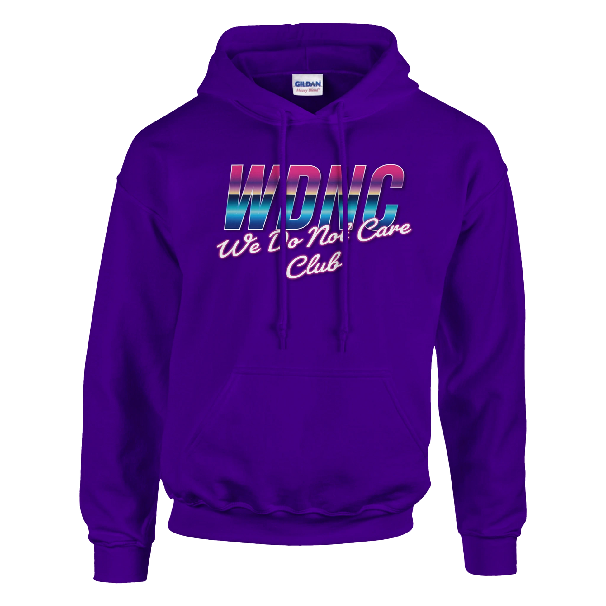 PURPLE WE DO NOT CARE CLUB HOODIE